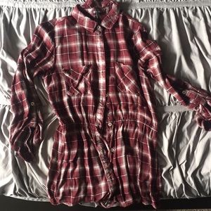 Charlotte Russe burgundy button down top